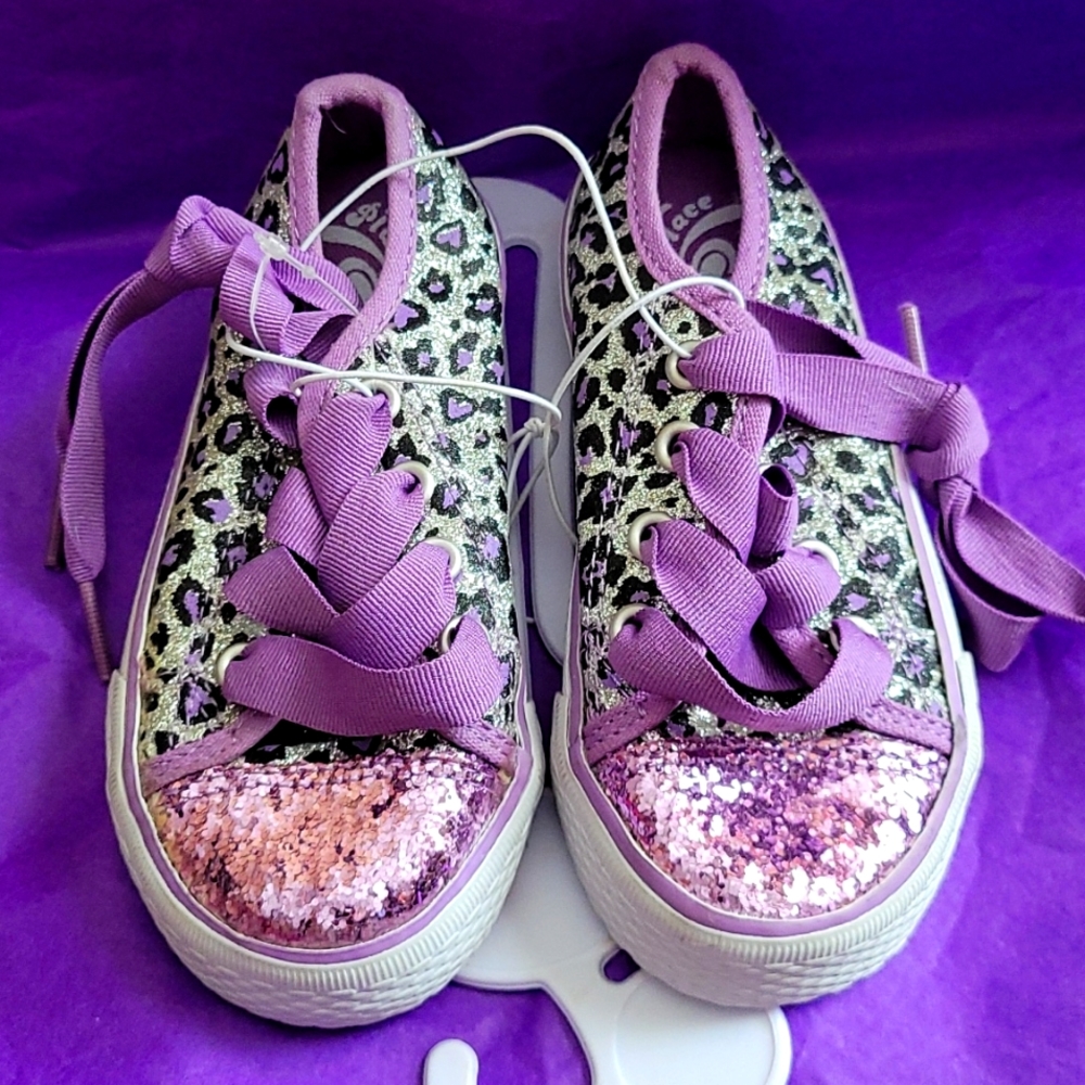 Girls Animal Print Sneakers